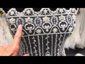 Ivory Beaded Lace - Barbara