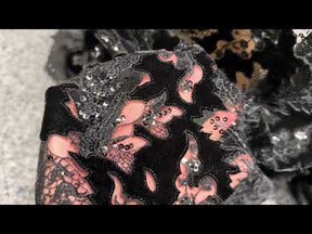 Black 3D Velvet Lace - EB3023