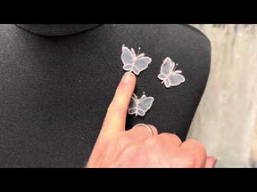 Light Rose Butterfly Applique - M1