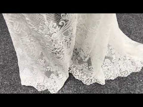 Ivory Sequin Guipure Lace - LB4002