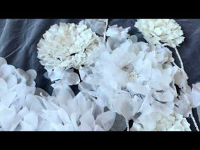 Ivory 3D Emb Beaded Tulle - EB1109