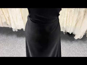 Lightweight Black Polyester Satin - Juxtaposition