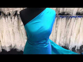 Turquoise Silk Taffeta - Debutante