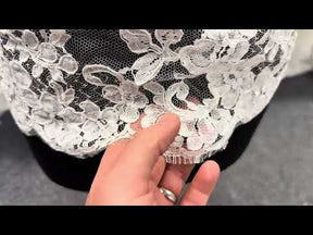 Ivory Corded Chantilly Lace Trim - Rio