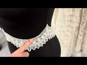 Ivory Sequin Lace Trim - T931
