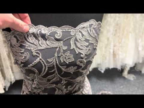 Grey Sequin Embroidery Lace - Richina