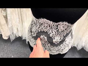 Pale Ivory Chantilly Lace Trim - Natasha