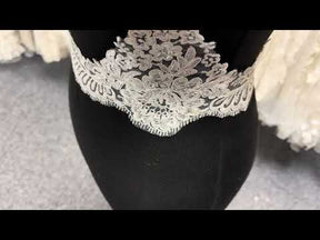 Ivory Corded Sequin Edging - T418