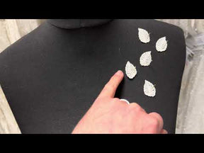 Ivory Embroidered Leaves - MM006