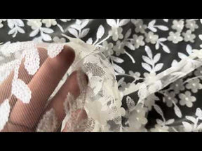 Ivory 3D Embroidered Lace – Finch