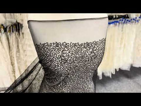 Black Sequin Lace - P913