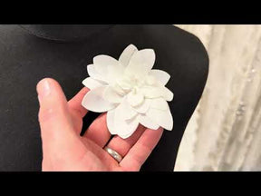 Ivory Flower Applique - Bedford (Large)