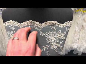 Champagne Beaded Lace – P509