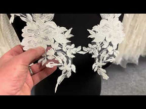 Ivory Floral Lace Appliques - MT6007