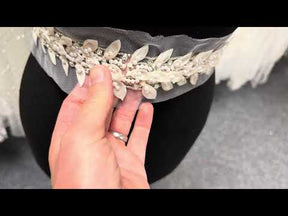 Ivory Crystal Beaded Edging - T802