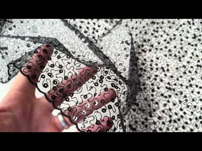 Black Embroidered Sequin Tulle – EB3001
