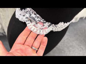 White Beaded Sequin Edging - T838