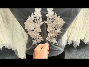 Ivory 3D Beaded Motif - MH4001
