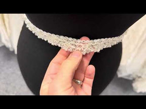 Ivory Beaded Sequin Edging - T314