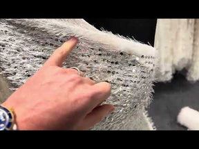 Silver Glamour Fabric - Ravine