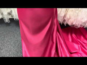 Raspberry Polyester Satin - Majestic