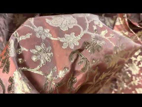 Copper/Ivory/Gold Metallic Jacquard - BR1007