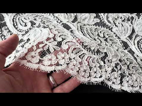 Ivory Corded Chantilly Lace - Beckina