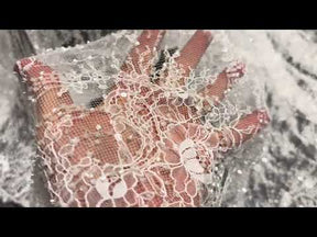 Ivory Corded and Sequin Lace - Cappie