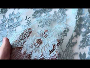 Duck Egg Blue Chantilly Lace - P305 (90cm)