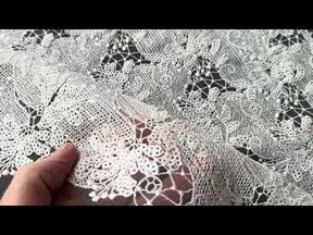 Ivory Sequin Embroidery Lace - EB3038