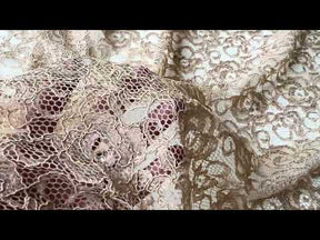 Beige Corded Stretch Lace - P619