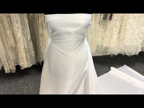 White Polyester Lightweight Duchess Satin - P44