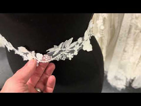 Ivory Beaded Lace Trim - EF2006