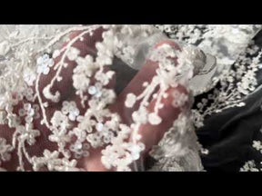 Ivory Embellished Embroidery Lace - Jazz