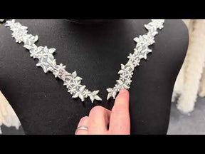 Ivory Beaded Lace Appliques - T28