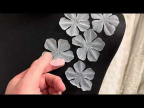 Ivory Eco Georgette Flowers - MM0041 (Bag of 144)