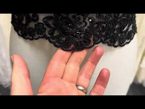 Black Beaded & Corded Lace Trim - Noisy