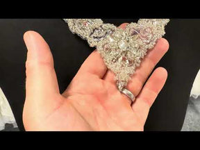 Ivory Crystal Beaded Motif - T183