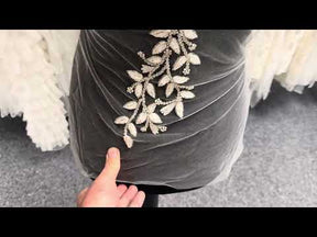 Ivory/Silver Crystal Motif - MH1002
