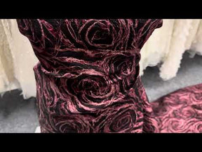 Red Jacquard Floral Brocade - Hijack