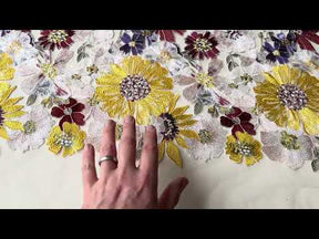 Multicolored Embroidered Lace - eb5056