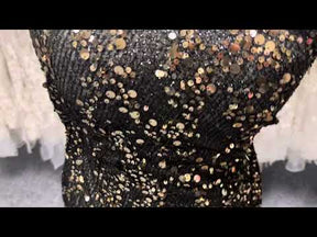 Gold Sequin Embellished Mesh - Connection