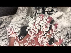 Ivory Embroidered Lace - EB5045