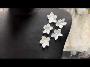 Pale Ivory 5 Petal Flowers - MM0030 (Bag of 144)