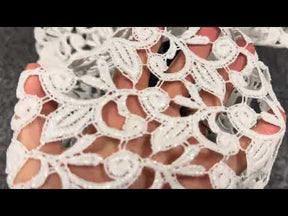 Ivory Glitter Guipure Lace - Izzy