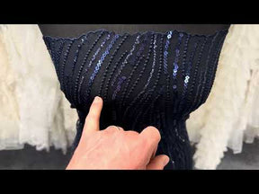 Navy Sequin Lace - EB3011
