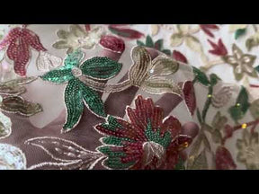 Multi-colored Embroidered Lace -EB3066