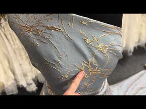 Pale Blue Jacquard Brocade - Calamity