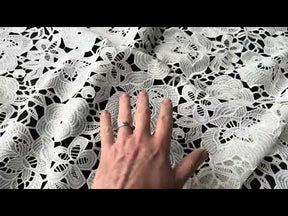 Ivory Stretch Guipure Lace - LB2015