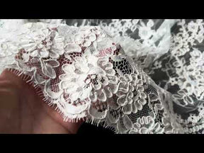 Pale Ivory Corded Lace - Eloise